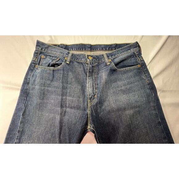 Levis 569 Men's Loose Fit Straight Leg Blue Denim Jeans- Size 39x31 - Picture 3 of 7